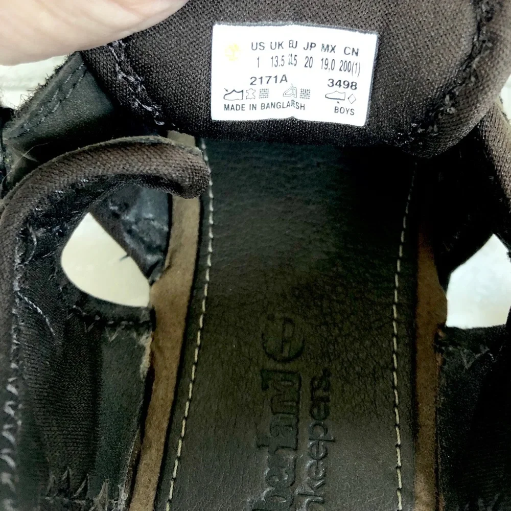 Timberland Kids Earthkeepers Brown Leather Sport Sandals Boys Size 1 Little Kid